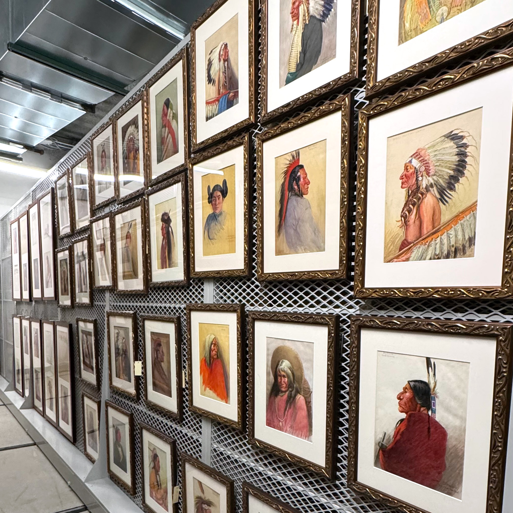 An image inside of Montana Historical Society's collections storage.