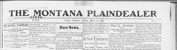 Montana Plaindealer Masthead