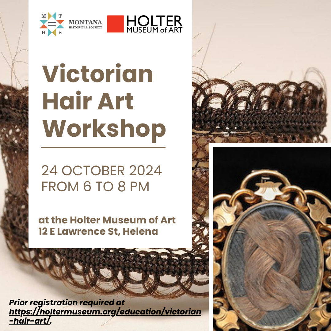 Victorian Hair Art Workshop social media post.