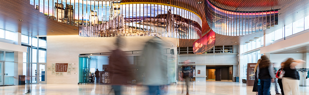 People in the Central Commons of the Montana Heritage Center