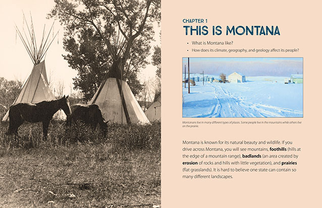 Montana: A History of Our Home Chapter 1 spread