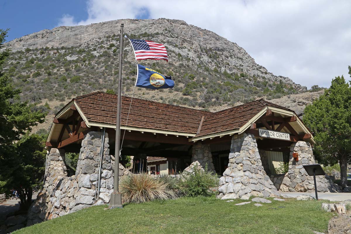 Photograph of the visitors center Lewis and Clark Caverns State Park in Jefferson County, Montana