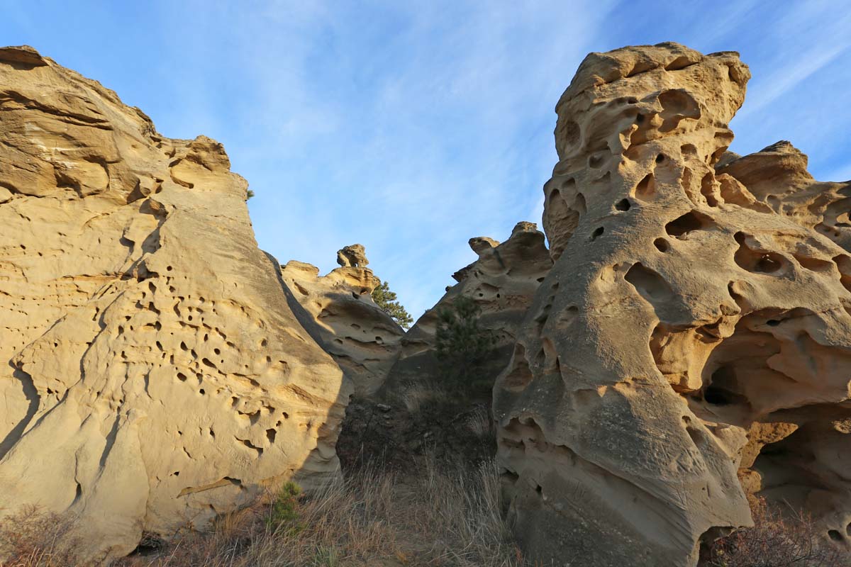 Photograph of Medicine Rocks State Park in Carter County, Montana